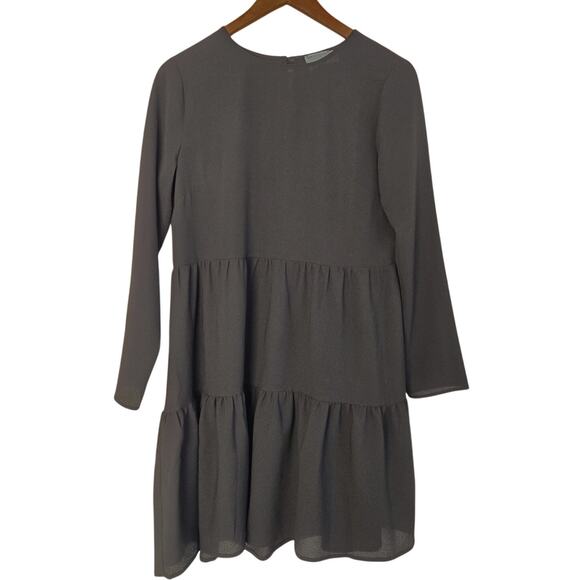 ASOS Dresses & Skirts - Indie Sleaze Long Sleeve Tiered Smock Black Minimalist Babydoll Mini Dress 6